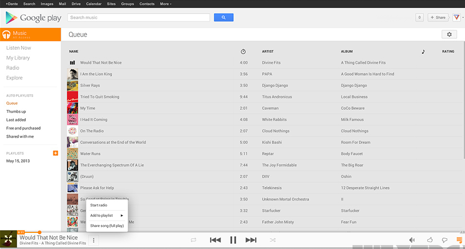Google Play Music All Access